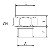 Messing summuti 3/8"