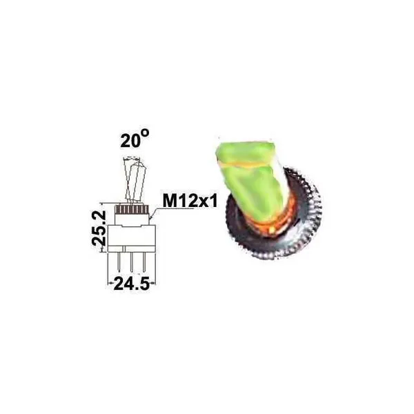 Hooblüliti 12V20A ON-OFF roheline LED