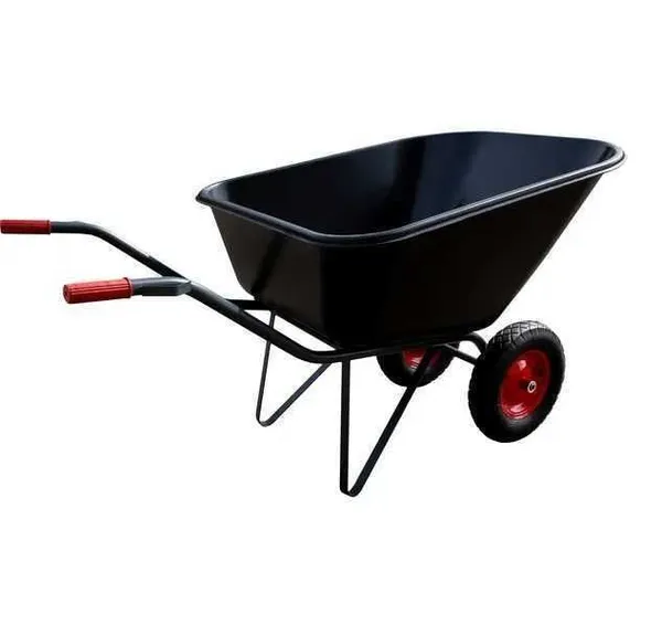 Two-wheeled feed trolley 300L tub