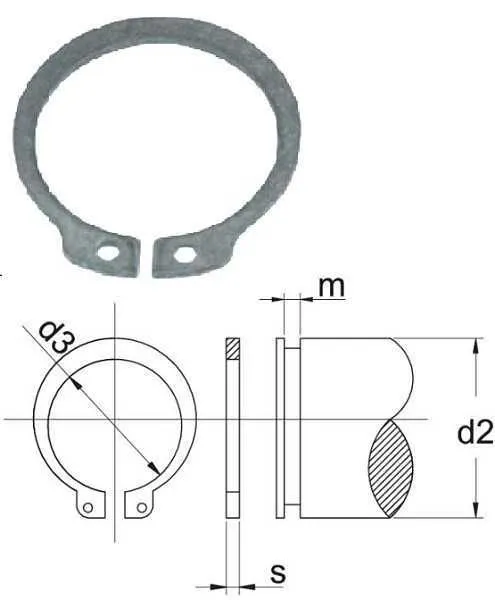 Pidätinrengas  30mm  akselille DIN 471