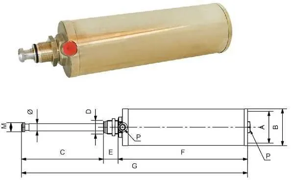 Pneumosilinder 5" PPS kahepoolne