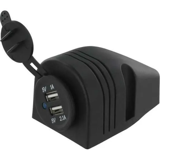 USB autolaadija 12/24V 1000/2100mA