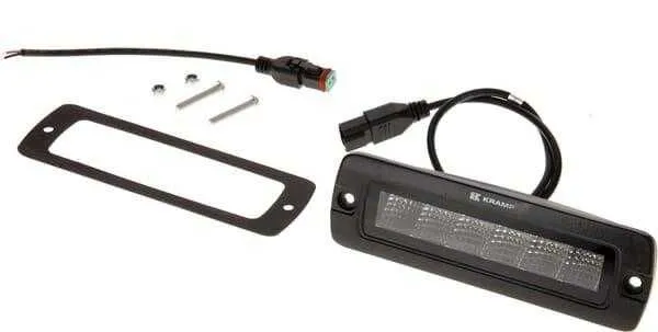 Work light indirect LED, 30W, 2880lm, rectangular, 12/24V, white, 157x49.7x60mm Deutsch plug, Flood, 6LED´s